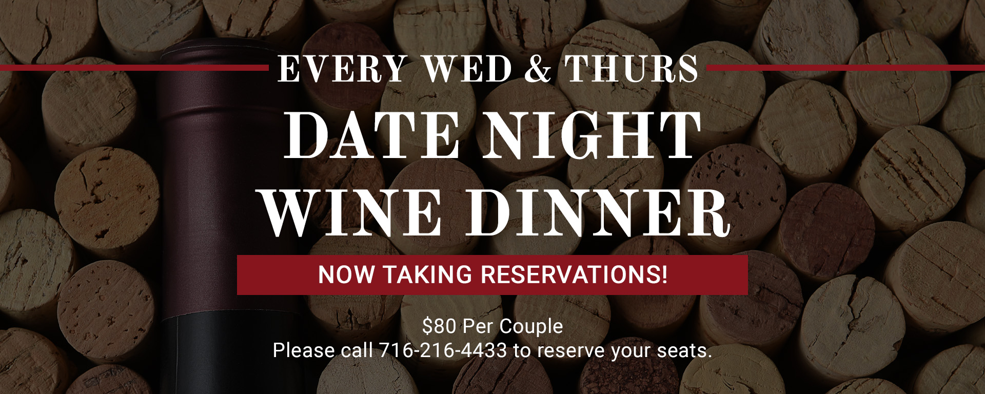Date Night Wine Dinner - Every Wed & Thurs